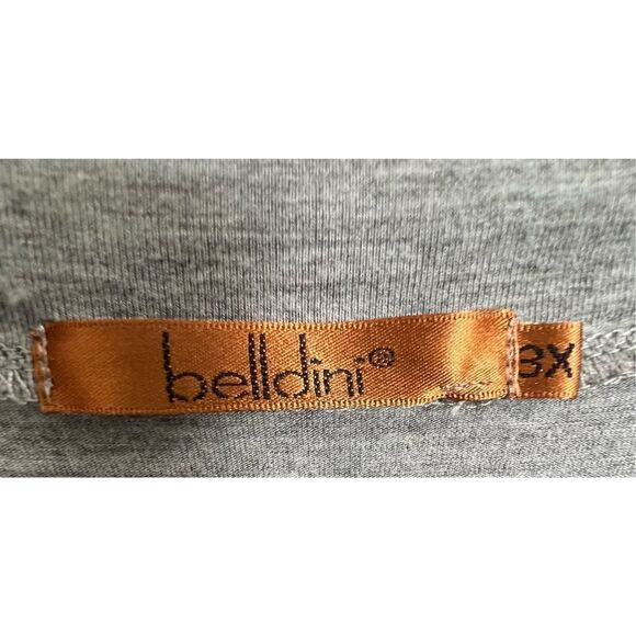 Belldini Short Sleeve V-Neck Blouse With Exposed Shoulder and Sequins - Picture 3 of 5